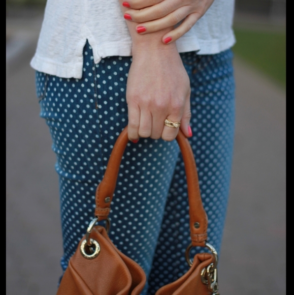 Michael Kors Polka Dot Izzy Skinny Jeans $98 Sz6 - Picture 3 of 13